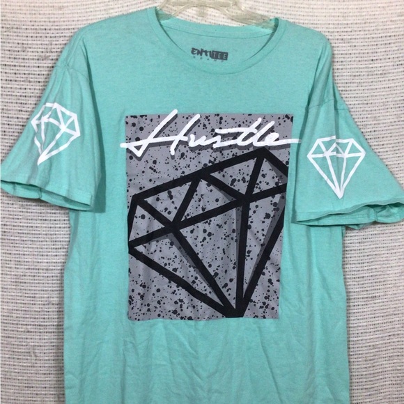 Entitle T Shirt Hustle XL Men Short Sleeve - Picture 1 of 7